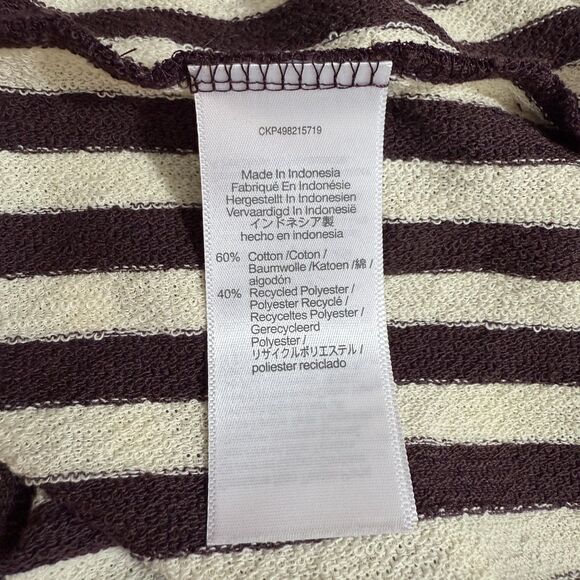 MADEWELL Men’s The Textured Knit Camp-Collar Shirt S Dusty Plum Stripe B45 - Picture 5 of 5